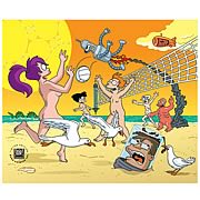 Futurama Naked Volleyball Giclee Print